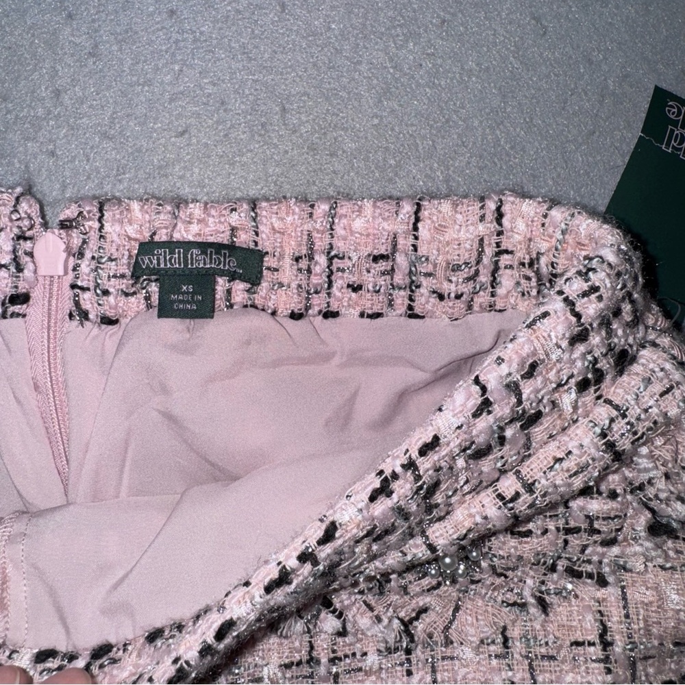 NWT Women's tweed Boucle Skort Light Pink - Picture 8 of 12